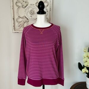 Eddie Bauer legends wash strip women’s sweater